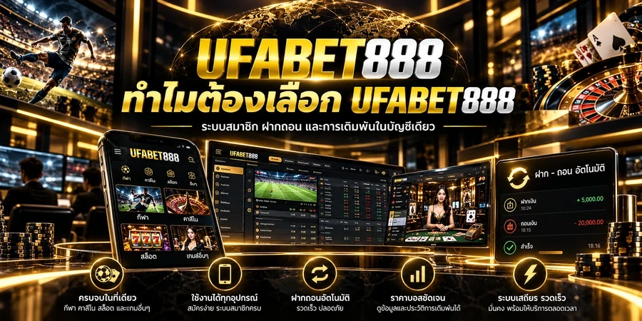 ทำไมต้องเลือก UFABET888 — 7 จุดเด่นเว็บตรงแม่ข่ายที่ผู้เล่นไว้วางใจ